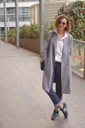 Tomboy style with my grey coat