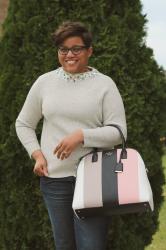 J. Crew Embellished Mockneck Sweater 