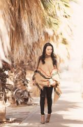 Khaki Tassel Cape