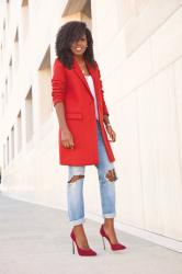 Cocoon Coat + Tank + Boyfriend Jeans