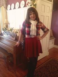 Plaid Shirt with a Skater Skirt