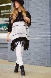 Black & White Poncho