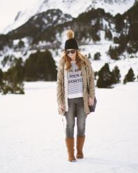 LOOK CON PARKA VERDE Y BOTAS UGG