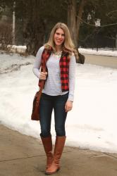 Red Plaid Vest