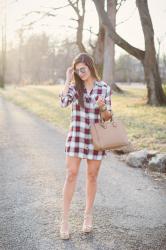 Plaid Shirt Dress