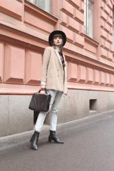 Boyfriend Jeans & Camel Coat