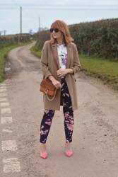 Bold Floral Pattern Mixing With Bright Heels + the #iwillwearwhatilike Link Up