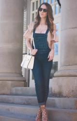 How to Wear Overalls: Overalls and an Off the Shoulder Top 