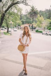 White Denim Skirt