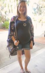 Singlets, Shorts and Kimonos: Autumn SAHM Style at 39 Weeks Pregnant