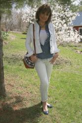 A White Denim Jacket:  A Must Have for Spring