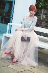Dressed Like a Fairy Princess in a Sparkly Crop Top and Maxi Tulle Skirt (The UK Blog Awards)