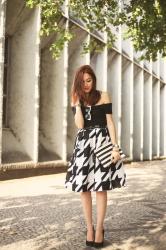 Pied de Poule Skirt