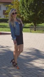 OUTFIT: BLACK DRESS AND DENIM JACKET - COME ABBINARE IL GIUBBINO DI JEANS -