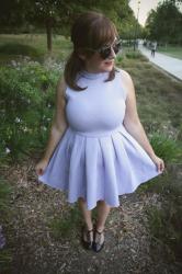 Ruche Lavender Dress + BAIT Flats