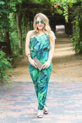 Palm Print Jumpsuit