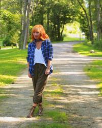 White Tee & Slouchy Cropped Pants: A Simpler Time