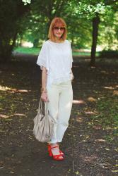 How to Style Boyfriend Jeans - With Lace and Summer Sandals + the #iwillwearwhatilike Link Up