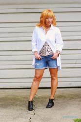 White High/Low Hem Tunic & Leopard Cami: Princesses And Rebels