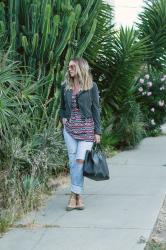 cactus garden + easy fall outfit 