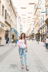 OUTFIT: Cotton Candy and Patches + Denim DIY!