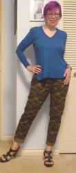 Camo Pants With Blue