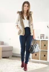 Faux Fur Vest | What I Wore