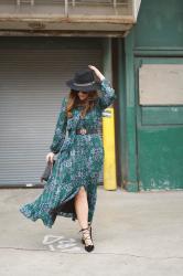 Fall Floral Maxi Dress