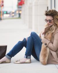 Neutral Winter Outfit with Payless Shoes