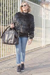 Bomber fur jacket – Bomber in Eco Pelliccia (Fashion Blogger Outfit)