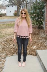 Pink Pom Pom Sweater.