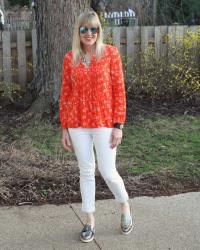 Six Ways to Style White  Pants (&TFF Linkup)