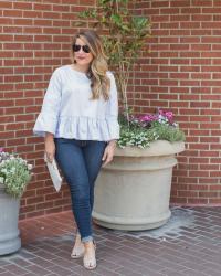 Peplum and Bell Sleeves