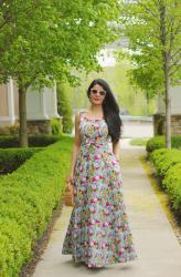 Lookbook: Floral Summer Maxi Dress & eShakti Review