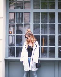 LOOK CON CÁRDIGAN Y MESSY BUN