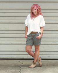 Frill Sleeve Top & Birkenstock Boots: Sky Watcher