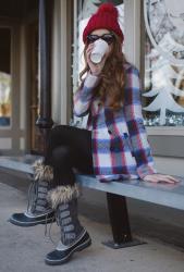 Winter Plaid Coat