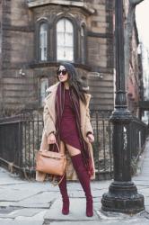 Teddy Coats Love Again :: Camel coat & Burgundy boots