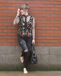 Floral Sheer Blouse