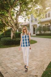 Gingham Ruffled Top