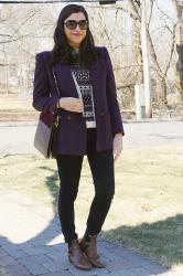 {outfit} Embellished Sweater with Blazer