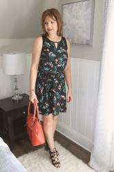 Black Floral Stitch Fix Dress:  Fix #14