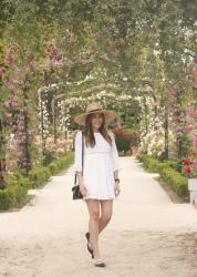 White Summer Dress In The Garden