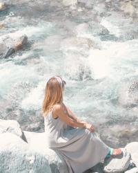 BY THE RIVER - CASUAL LONG DRESS