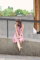 Red and White Striped Dress