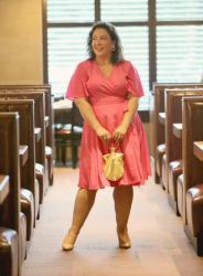 What I Wore: Pink Wrap Dress