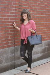 PinkBlush Mauve Top for Fall