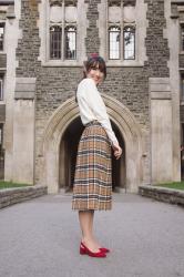 Long Plaid Skirt 