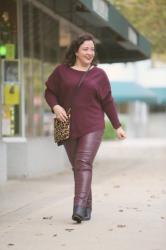 What I Wore: Merlot on Merlot