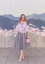 Styling a Houndstooth Midi Skirt